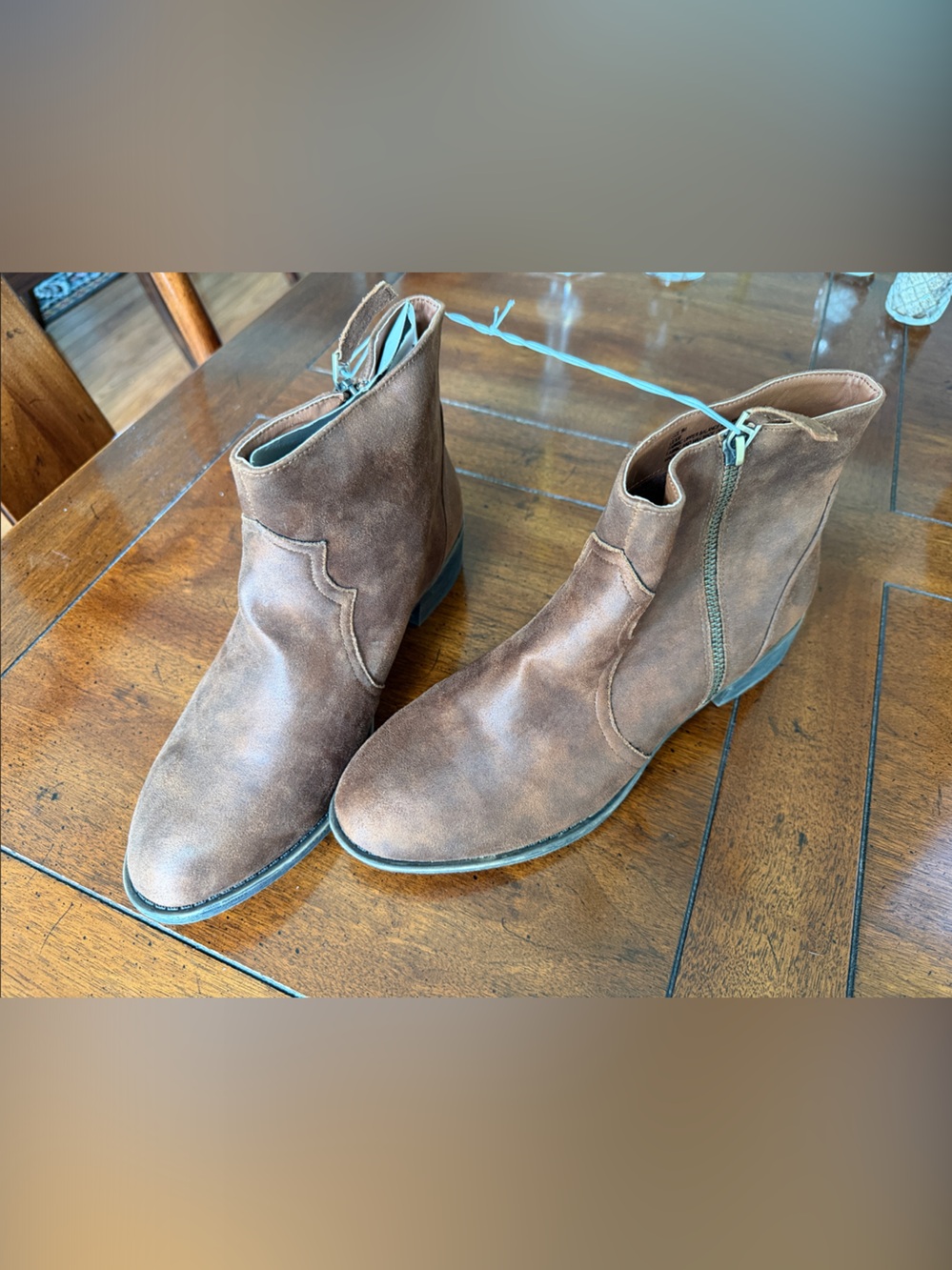 Rampage Brown Suede Ankle Boots